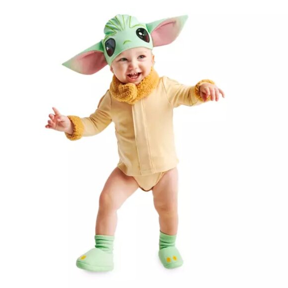 THE DISNEY STORE THE MANDALORIAN GROGU BOY/GIRL BODYSUIT COSTUME SIZE:9-12mo NWT - Picture 1 of 3